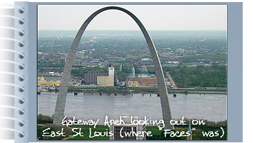 Gateway Arch and East Saint Louis.