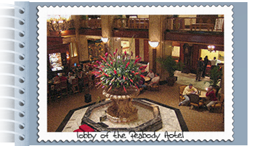 The Peabody Hotel lobby.