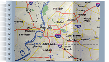 Our destination, Memphis.